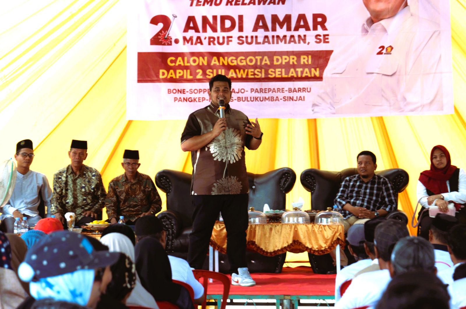 Di Penrang Wajo, Andi Amar Ma’ruf Ingatkan Timnya Untuk Tetap Santun Berkampanye