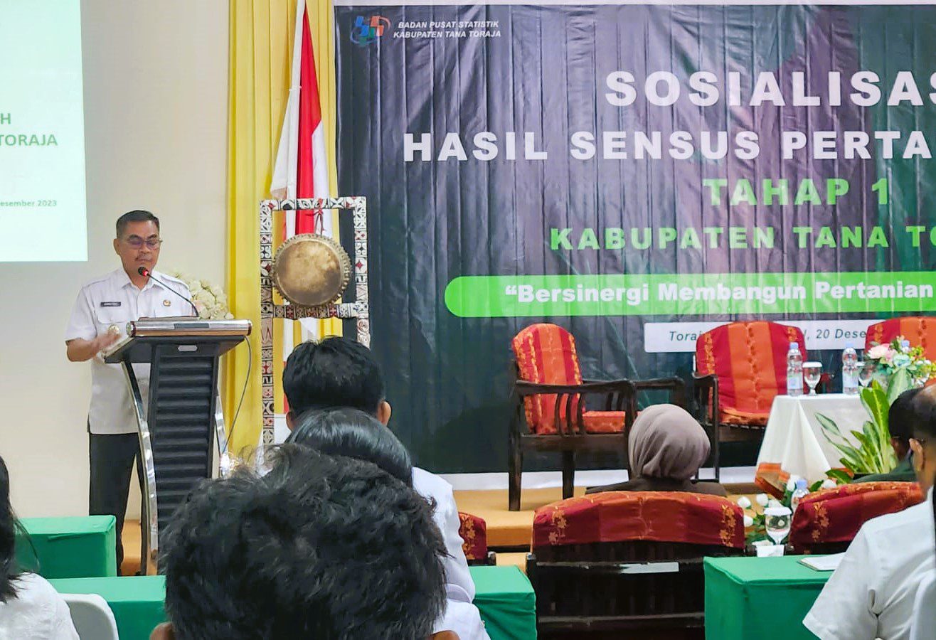 Sosialisasikan Sensus Pertanian, BPS Sebut 82 % Petani di Tana Toraja Berusia Diatas 45 Tahun