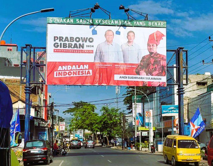 Dukung Prabowo-Gibran, Baliho Andalan Indonesia Tersebar di 24 Kabupaten/Kota