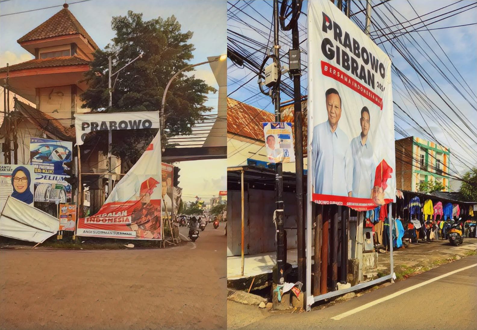 Sejumlah Baliho Prabowo-Gibran Dirusak OTK di Gowa