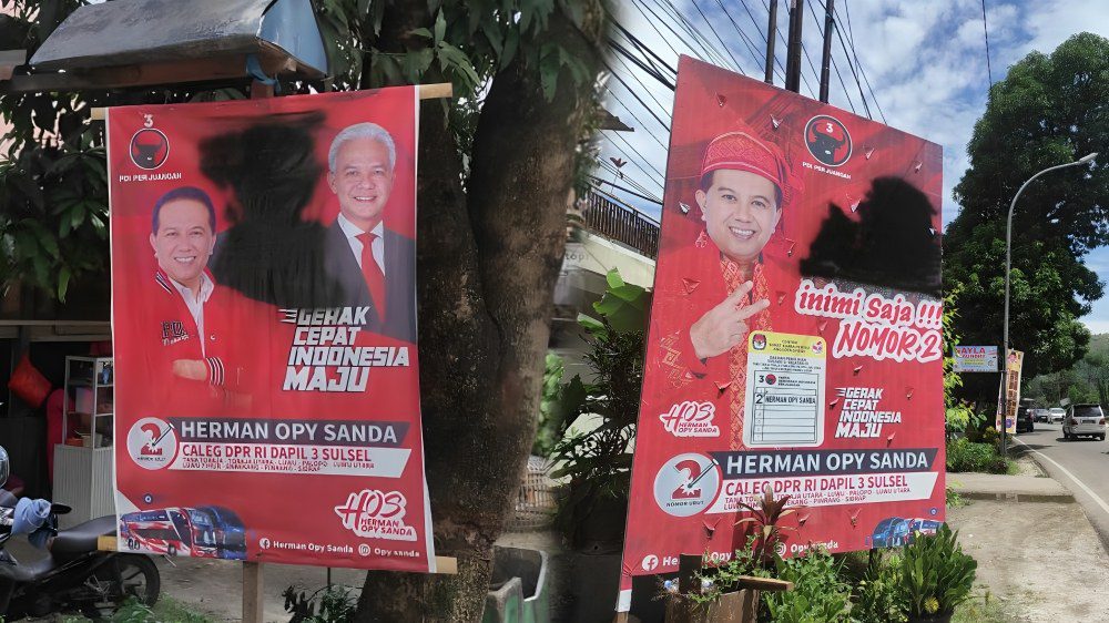 Caleg PDI-P Hapus Wajah Jokowi Gunakan Piloks : Kecewa dan Tidak Pantas