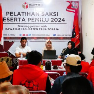 Bawaslu Tana Toraja Gelar TOT Penguatan Saksi Pemilu 2024