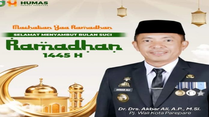 Pj Wali Kota Parepare Ucapkan Menunaikan Ibadah Puasa Ramadan 1445 Hijriah