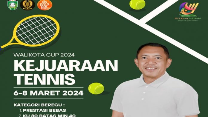 Pemkot Parepare Gelar Kejuaraan Tennis Wali Kota Cup 2024