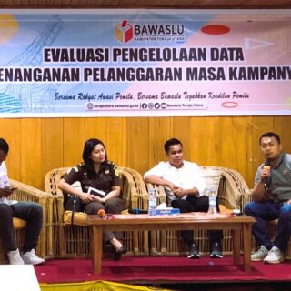 Bawaslu Toraja Utara Evaluasi Pengelolaan Data Penanganan Pelanggaran Kampanye