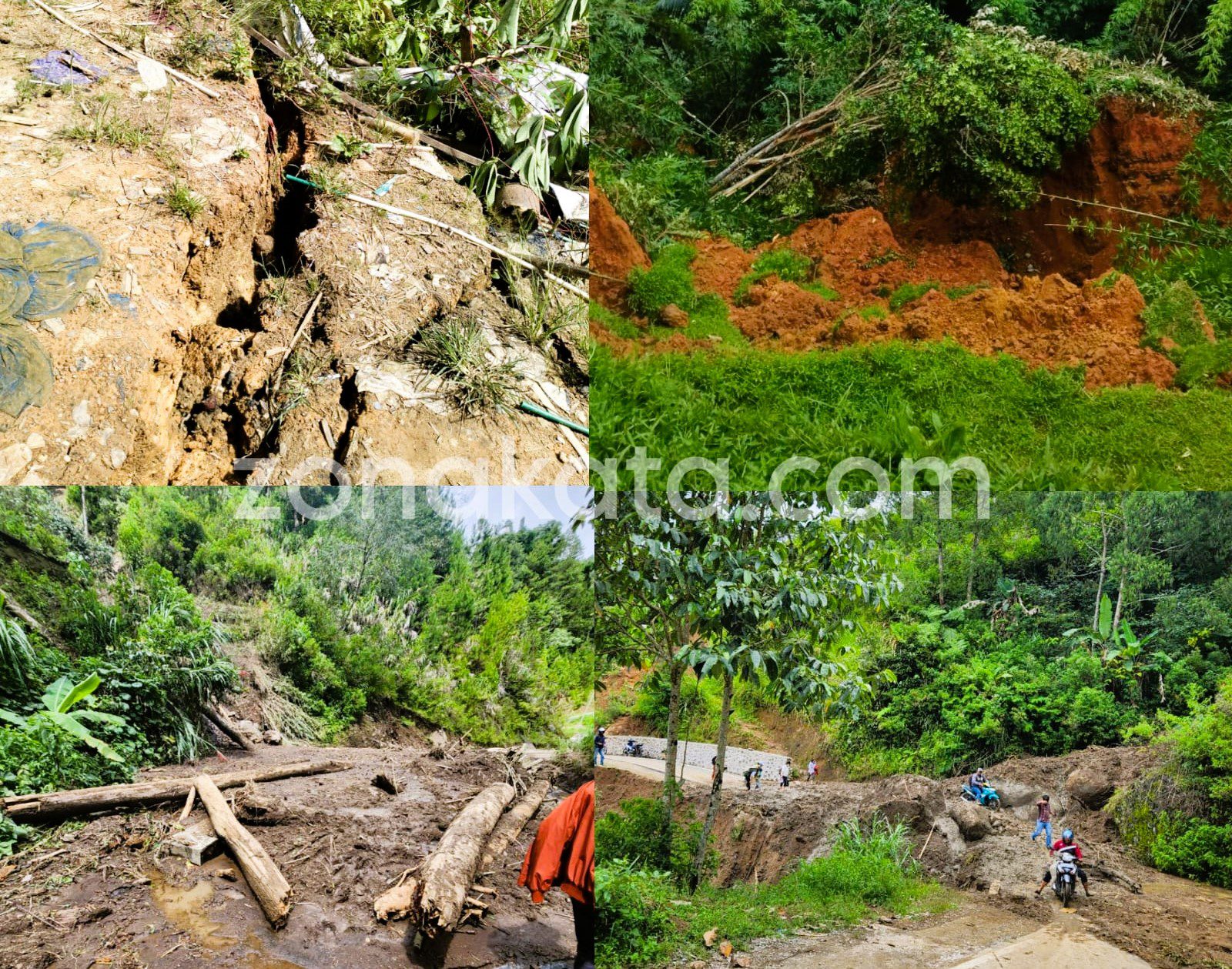 Longsor Terjadi Disejumlah Tempat, di Palino Puluhan Rumah Warga Terisolir