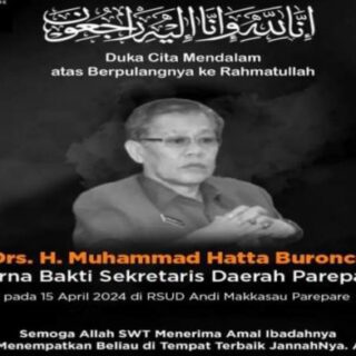 Pemkot Parepare Sampaikan Duka Cita Atas Wafatnya Mantan Sekda