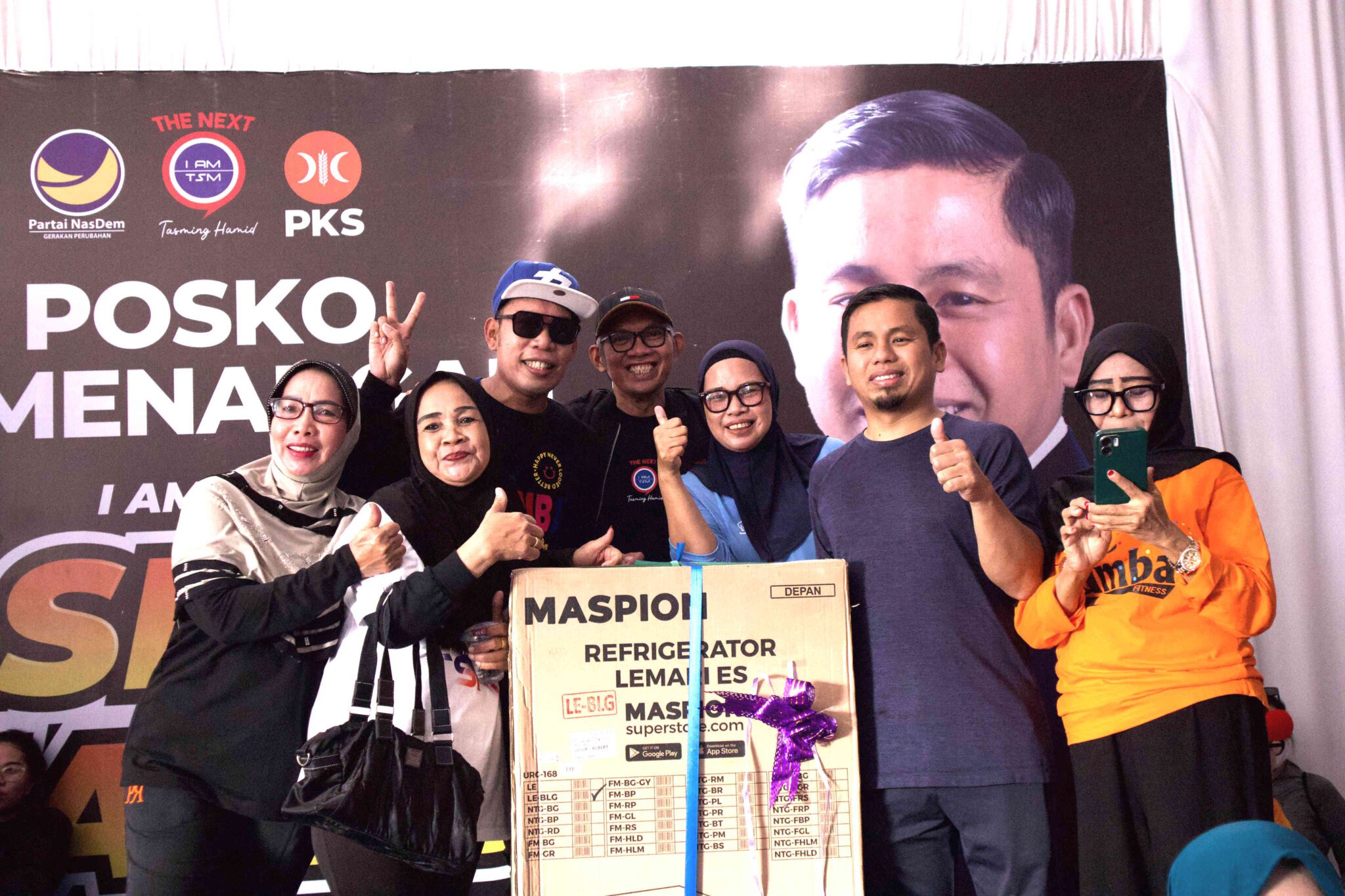 Ketua Bestie TSM Puji Tasming Hamid dalam Kegiatan Senam Sehat Zumba