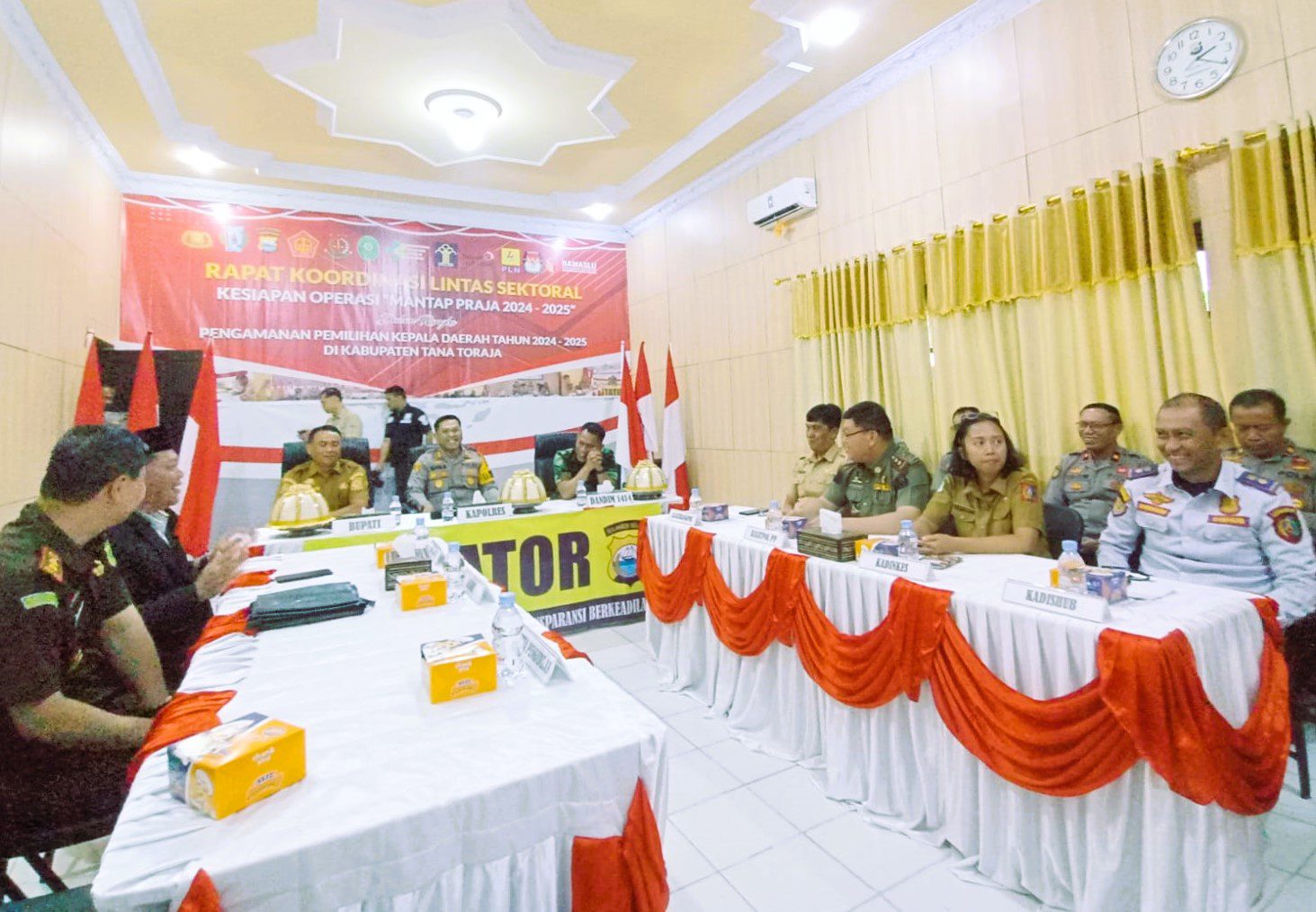 Kesiapan Pengamanan Pilkada 2024, Polres Tana Toraja Gelar Rakor Lintas Sektoral