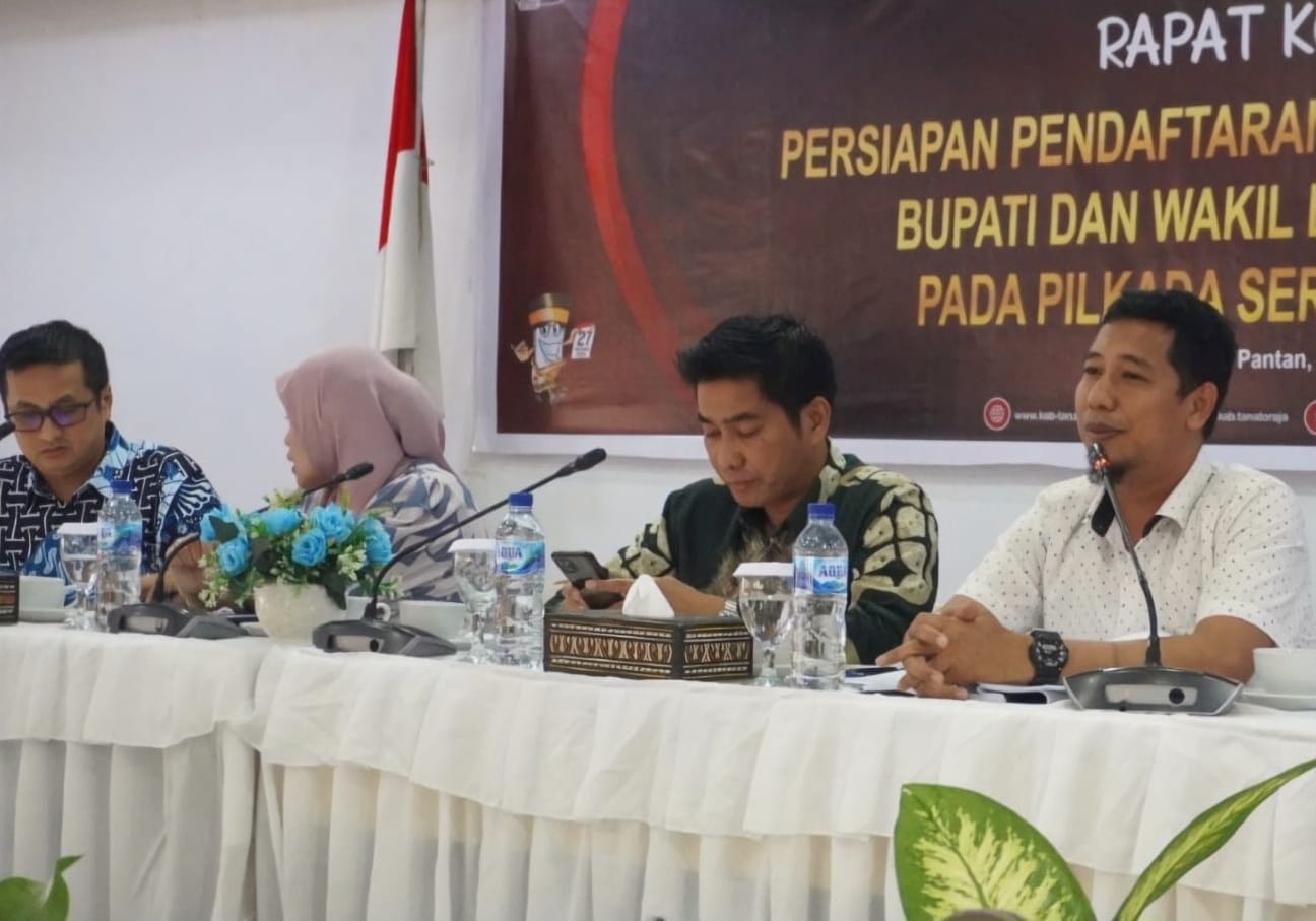 KPU Tana Toraja Gelar Rakor Pendaftaran Bakal Calon Bupati dan Wakil Bupati