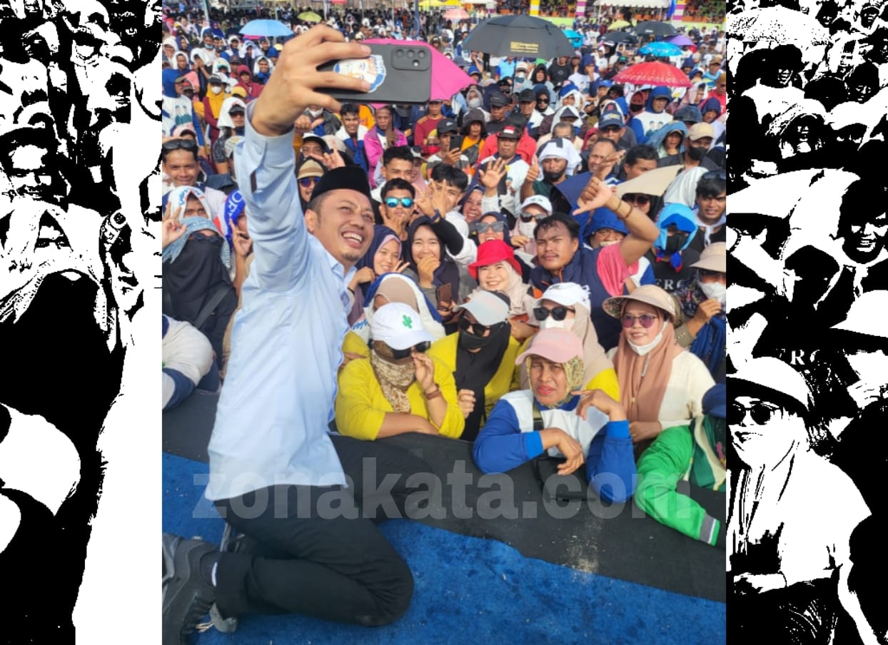 Ribuan Massa Padati Deklarasi Pasangan Yusuf Ritangnga dan Andi Tenri Liwang di Enrekang