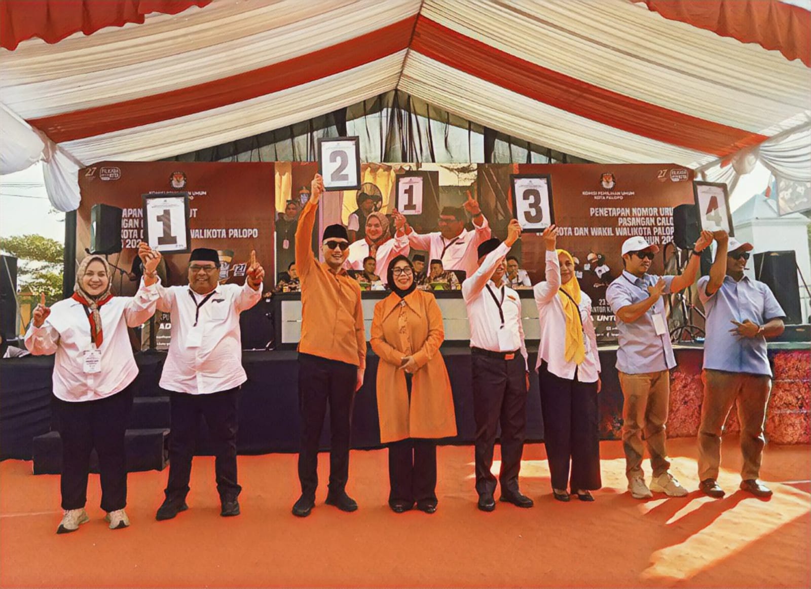 KPU Kota Palopo Tetapkan Nomor Urut Paslon dan Gelar Deklarasi Damai Pilwalkot 2024