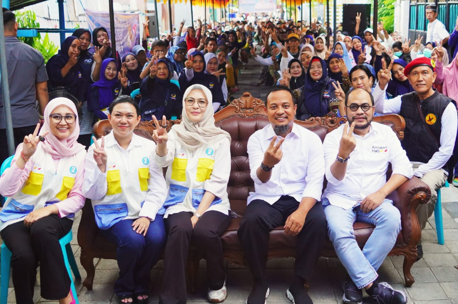 Kampanye di Lorong, Warga Kassi-Kassi Angkat Dua Jari untuk Andalan Hati