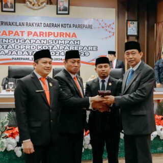 Tasming Hamid Ucapkan Selamat kepada 25 Anggota DPRD Parepare yang Baru Dilantik