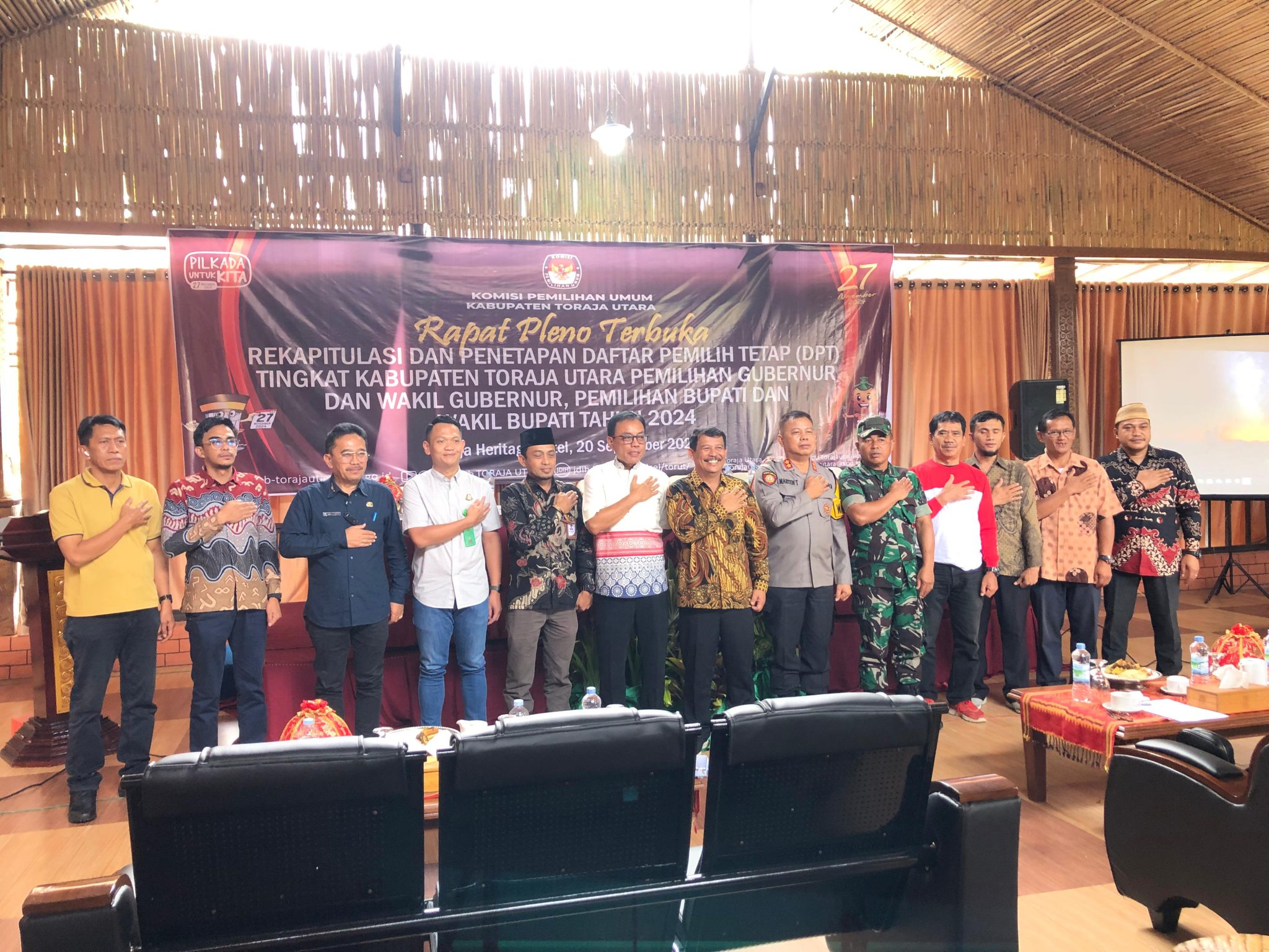 KPU Toraja Utara Tetapkan DPT 181.033 Pemilih Pada Pilkada Serentak 2024