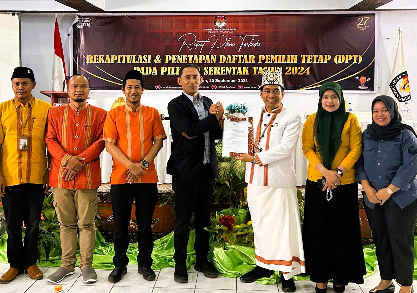 KPU tetapkan DPT di Pilkada Tana Toraja 184.899 Pemilih, Ini Rinciannya