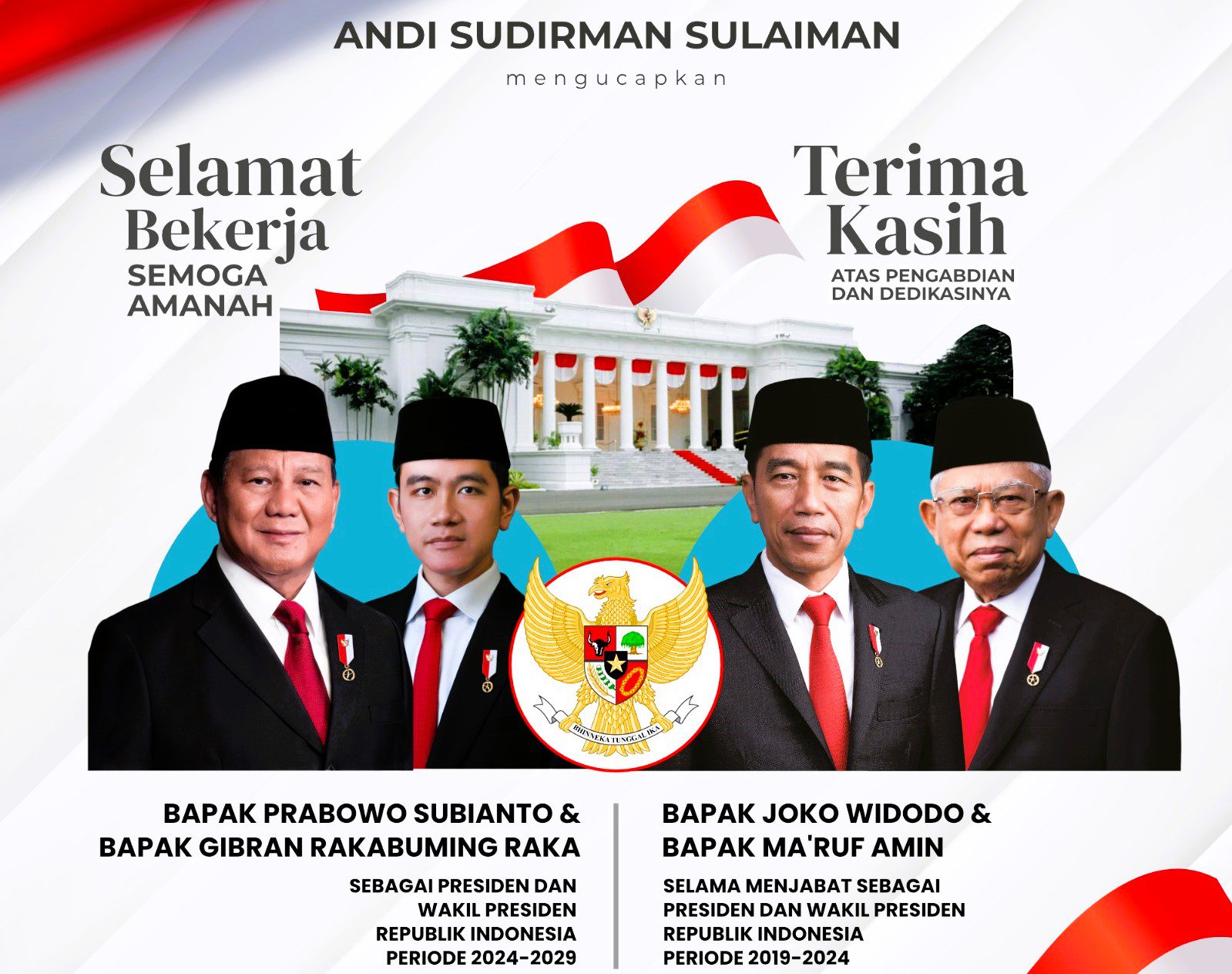 Prabowo-Gibran Resmi Dilantik, Andi Sudirman: Selamat Bekerja dan Semoga Amanah, Pak Presiden