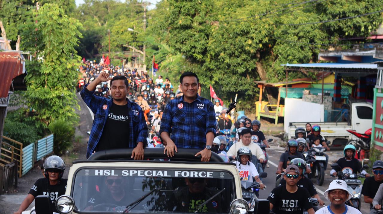 Konvoi Kemenangan, Ribuan Warga Dampingi Tasming Hamid-Hermanto Keliling Parepare