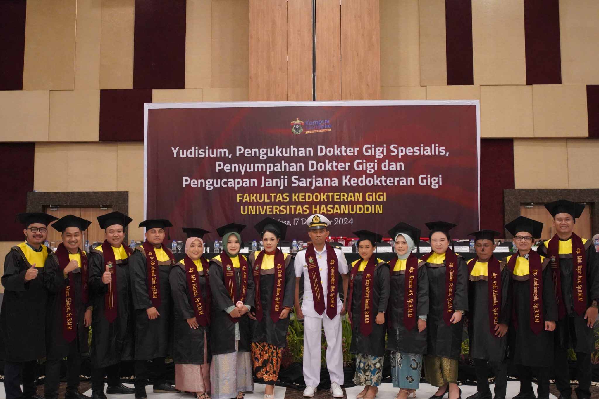 Putra Terbaik Muna Perwira TNI AL Raih Gelar Spesialis Bedah Mulut dan Maksilofasial Unhas