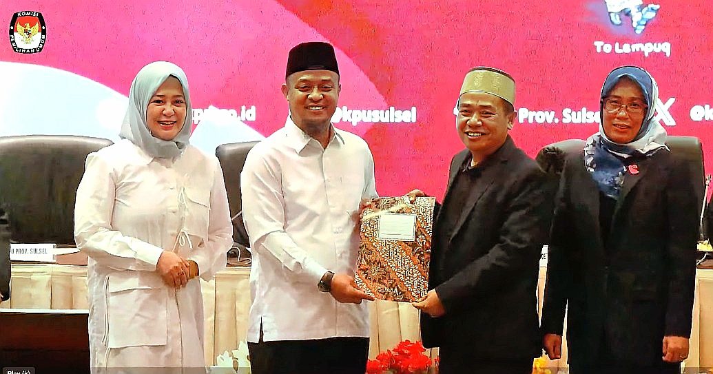 KPU Tetapkan Andi Sudirman-Fatmawati Rusdi Sebagai Gubernur dan Wakil Gubernur Sulsel Terpilih 2024