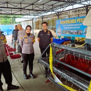 Polsek Soetta Makassar Gagalkan Penyelundupan Mesin Panen Padi Bantuan Pemprov Sulteng