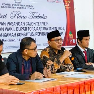 KPU Tetapkan Frederik-Andrew sebagai Pemenang Pilkada Toraja Utara 2024