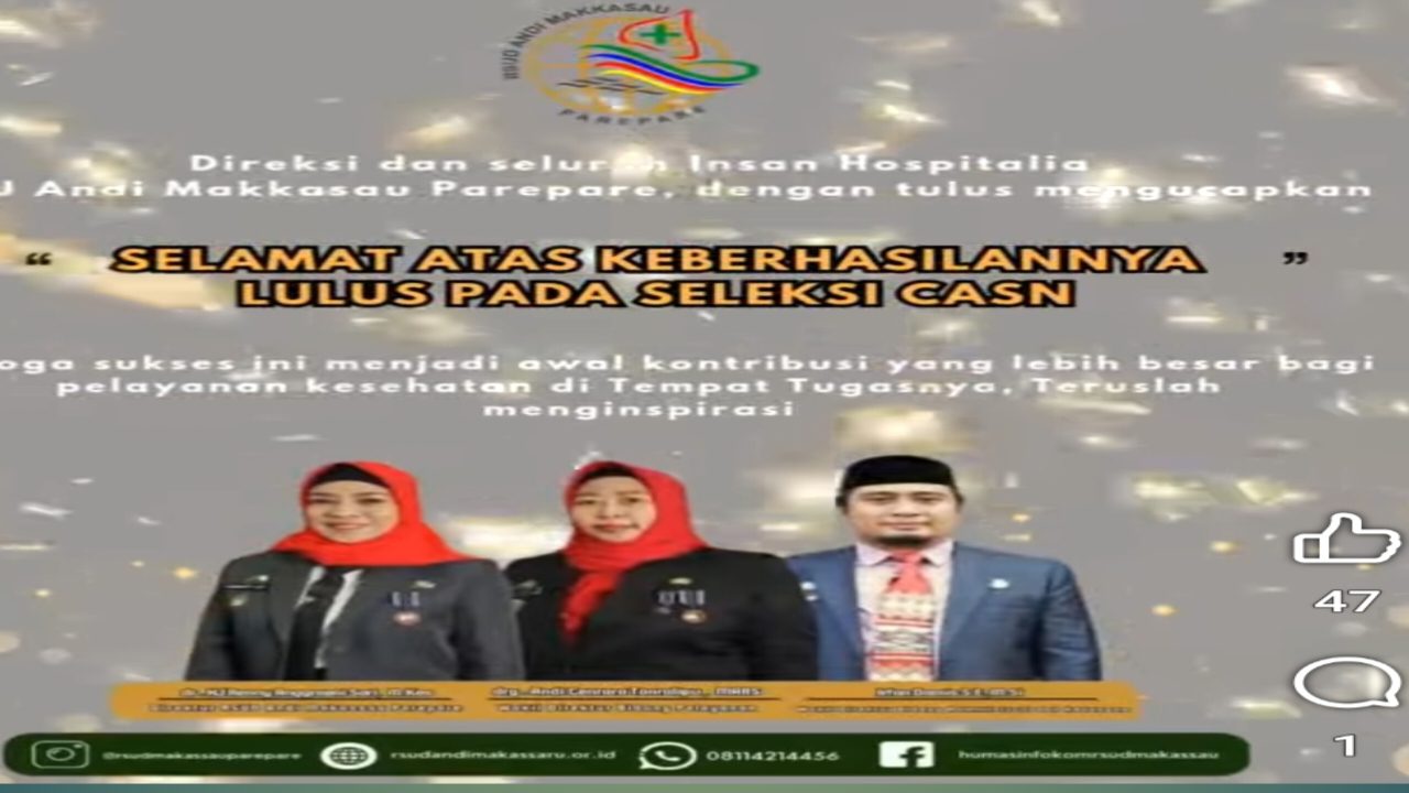 RSUD Andi Makkasau Apresiasi Staff Berprestasi
