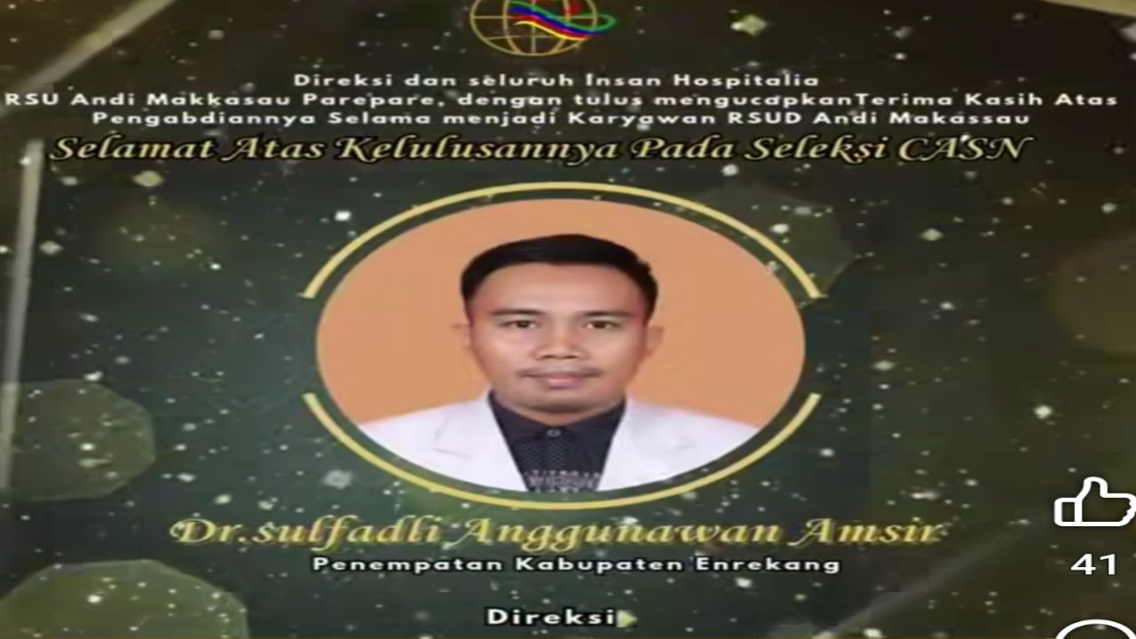 RSUD Andi Makkasau Parepare Apresiasi Dedikasi Dr. Sulfadli Anggunawan dalam Pelayanan IGD