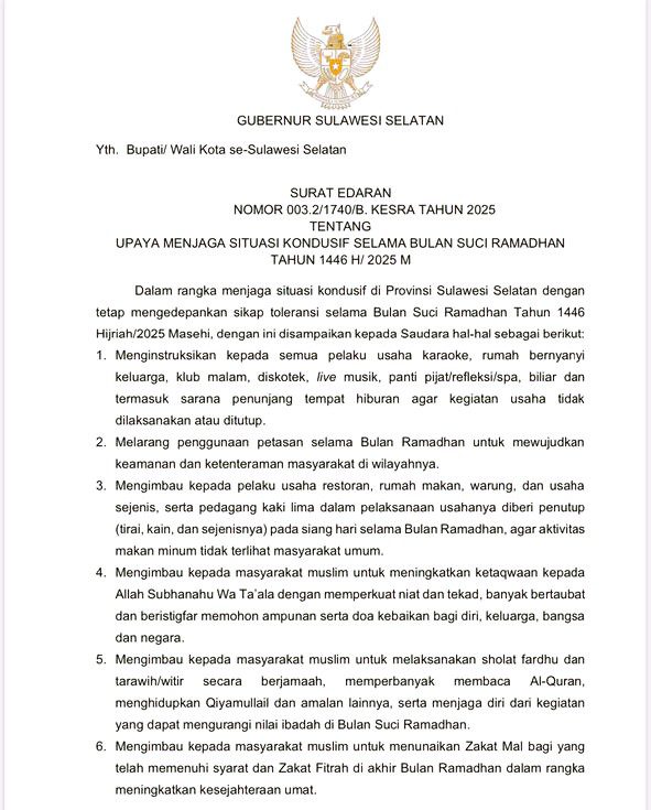 Legislator Sulsel Desak Pemprov Tindak Tegas Tempat Biliar yang Masih Beroperasi di Bulan Ramadan