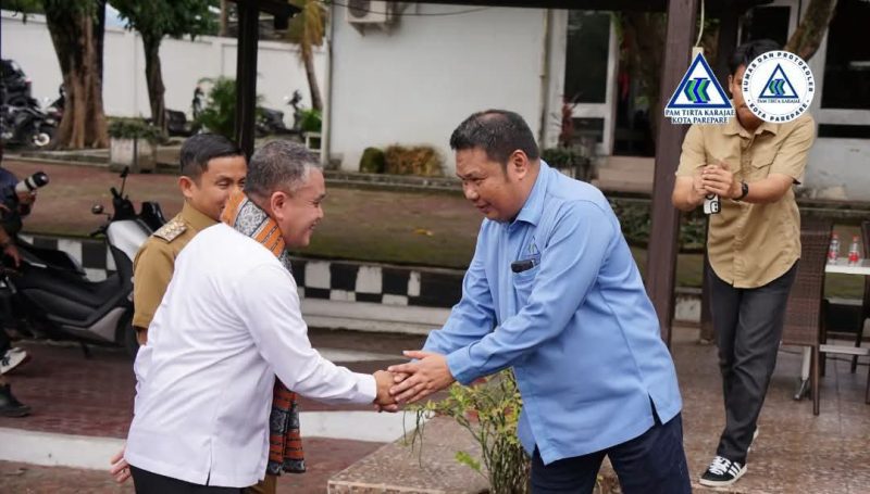 Direktur PAM Tirta Karajae Parepare, Andi Firdaus Djollong Ikut Sambut Kunker Wali Kota Palu
