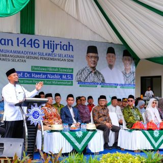 Gubernur Andi Sudirman Hadiri Pencanangan Gedung SDM dan Syawalan Muhammadiyah Sulsel