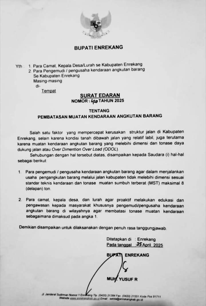Dishub Enrekang Mulai Aktifkan Pos Pembatasan Muatan Kendaraan 2 Dishub Enrekang Mulai Aktifkan Pos Pembatasan Muatan Kendaraan