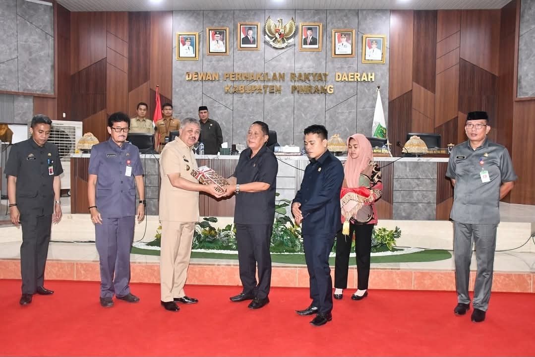 DPRD Pinrang Terima Ranperda RPJMD 2025–2029, Siap Bahas Tahap Selanjutnya