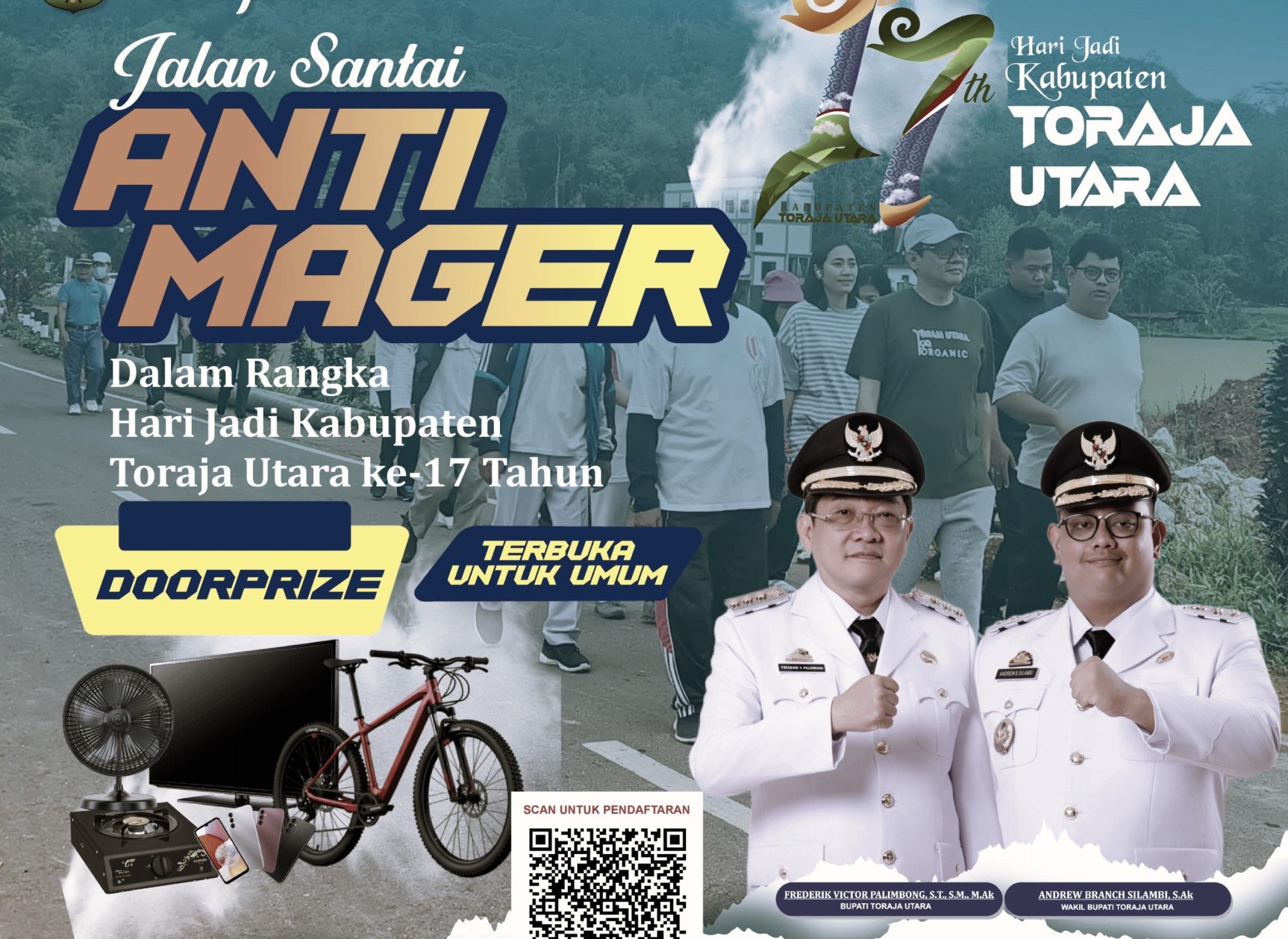 Toraja Utara Gelar Jalan Santai Anti Mager dalam Rangka HUT ke-17