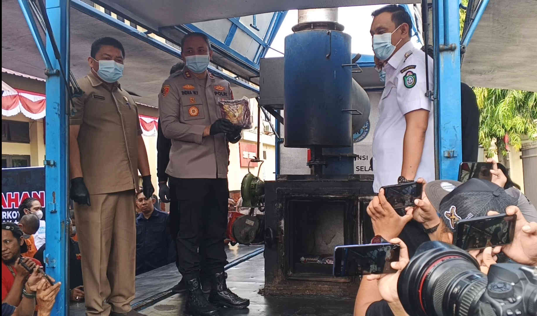 ‎Polres Parepare Musnahkan 19,7 Kg Sabu Senilai Rp11 Miliar ‎