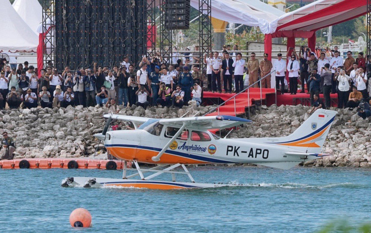 Pemprov Sulsel Luncurkan Uji Coba Seaplane dan Groundbreaking Water Aerodrome di Makassar