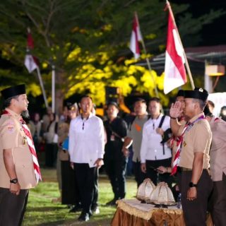 Gubernur Sulsel Semangati Ribuan Pramuka di Malam Puncak Kemah Pendidikan Karakter