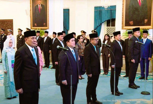 Presiden Prabowo Lakukan Reshuffle Ketiga Kabinet Merah Putih, Erick Thohir Menpora Baru