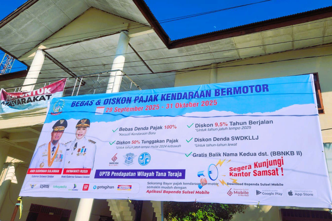 Pemprov Sulsel Bebaskan Denda dan Beri Diskon Pajak Kendaraan hingga 50%