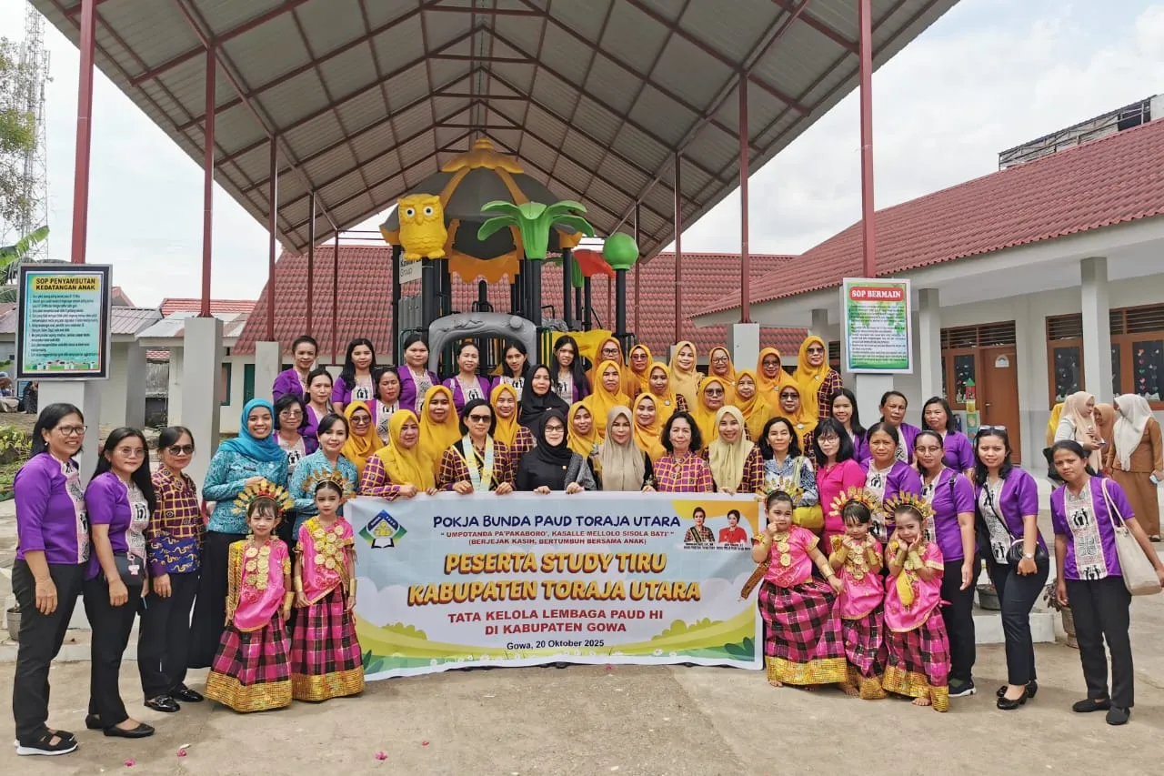 Bentuk Generasi Cerdas Sejak Dini, Bunda PAUD Toraja Utara Gali Inspirasi dari Gowa