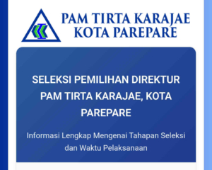 Pemkot Parepare Buka Seleksi Direktur Perumda Air Minum Tirta Karajae, Cari Figur Pemimpin yang Visioner