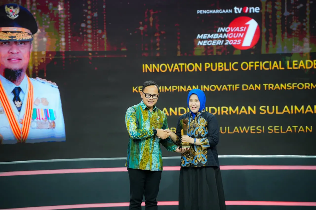 Andi Sudirman Sulaiman Raih Penghargaan Pemimpin Inovatif dan Transformatif, Diterima Wagub Fatmawati Rusdi