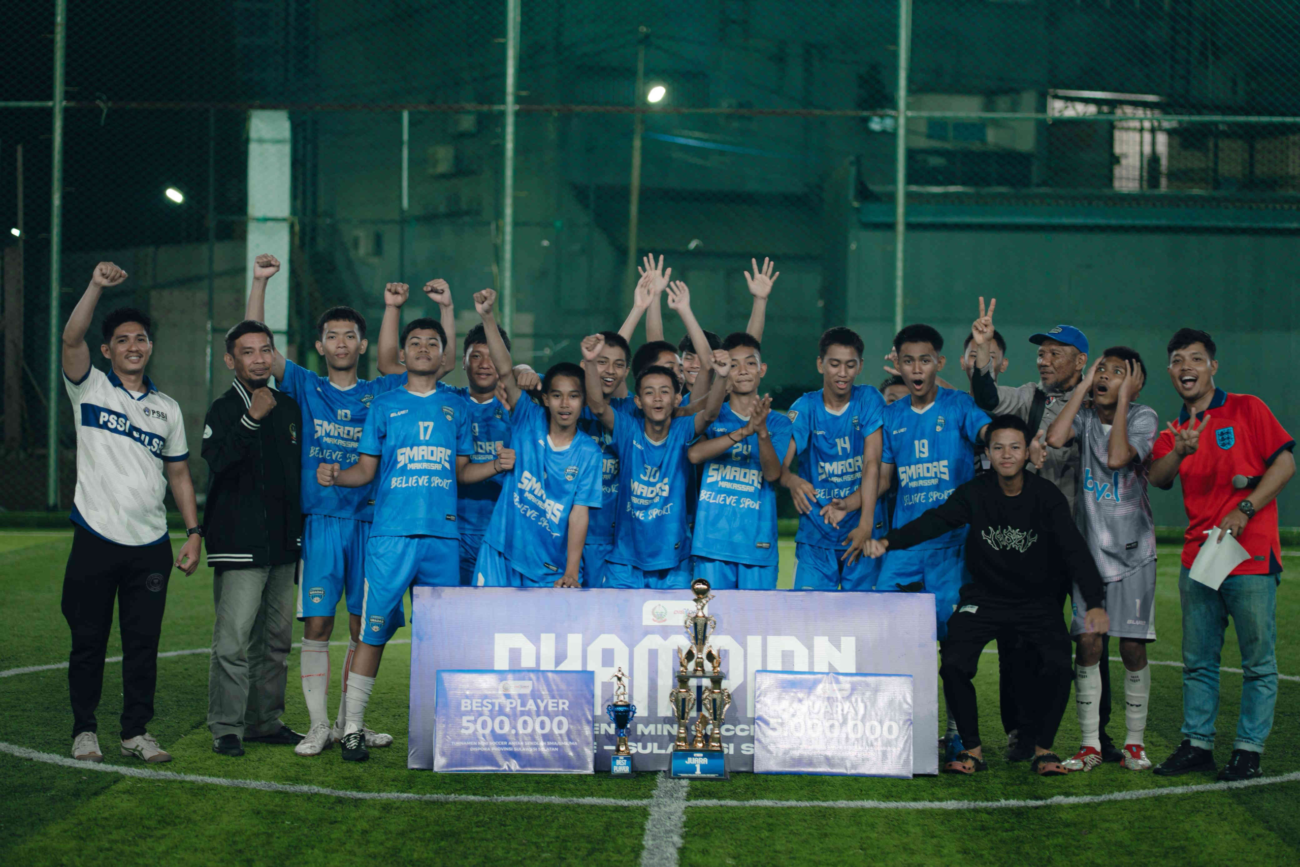 Turnamen Mini Soccer Antar Pelajar Se-Sulawesi Selatan Berlangsung Meriah di Makassar
