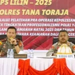Jelang Nataru, Polres Tana Toraja Gelar Lat Pra Ops Lilin 2025