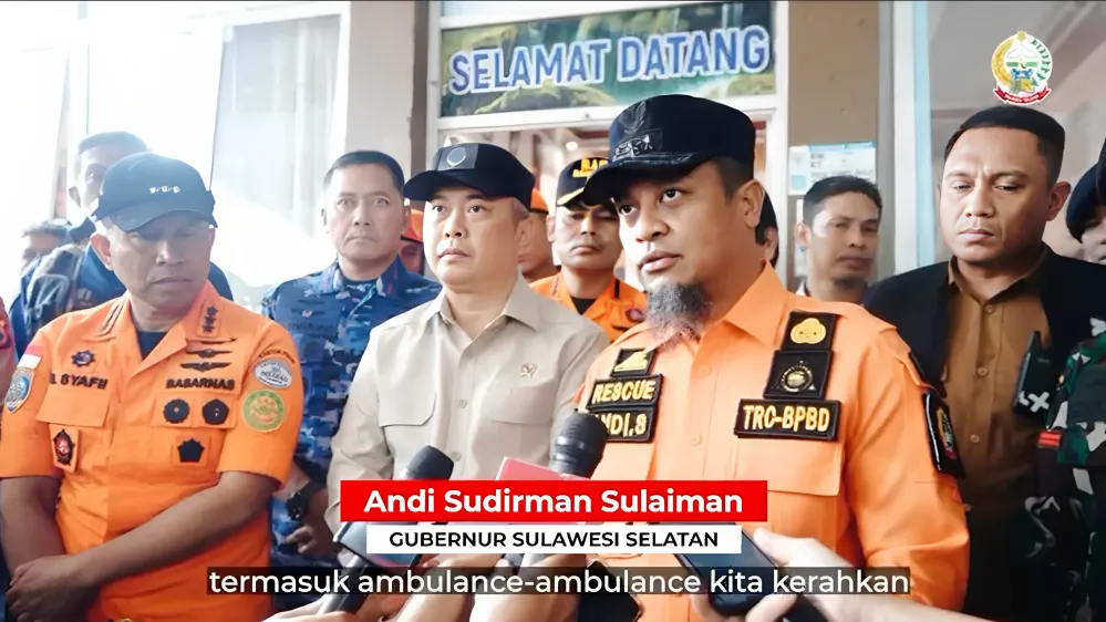 Gubernur Sulsel Tinjau Posko AJU Bersama Menhub dan KaBasarnas: Kerahkan Seluruh Tim Maksimalkan Operasi Pencarian
