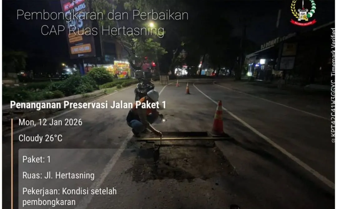 Perbaikan Jalan Hertasning Segera Rampung, Gubernur Sulsel Minta Warga Bersabar 1 Perbaikan Jalan Hertasning Segera Rampung, Gubernur Sulsel Minta Warga Bersabar