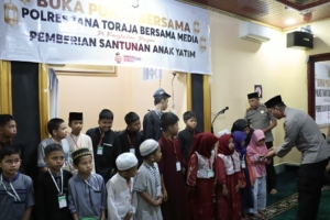 Polres Tana Toraja Buka Puasa Bersama Insan Pers dan Santuni Anak Yatim di Ramadan 1447 H