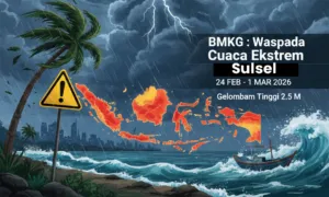 BMKG Rilis Peringatan Dini Cuaca Ekstrem Sulsel, Ini Daftar Wilayah Terdampak