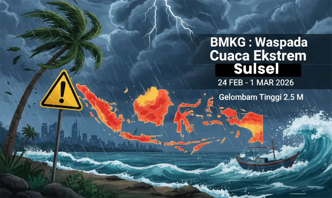 BMKG Rilis Peringatan Dini Cuaca Ekstrem Sulsel, Ini Daftar Wilayah Terdampak 1 BMKG Rilis Peringatan Dini Cuaca Ekstrem Sulsel, Ini Daftar Wilayah Terdampak
