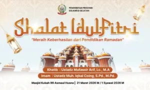 Pemprov Sulsel Gelar Shalat Idul Fitri di Masjid Kubah 99, Usung Tema “Meraih Keberhasilan dari Pendidikan Ramadan”